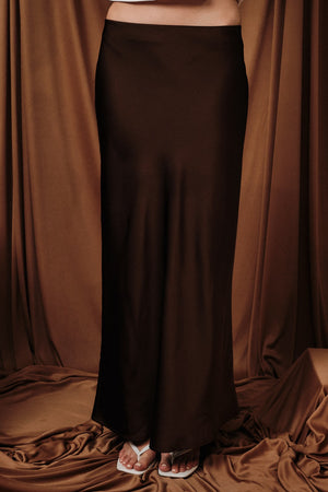 SUNDAY EDITION Women's Skirts Bias Satin Midi Skirt