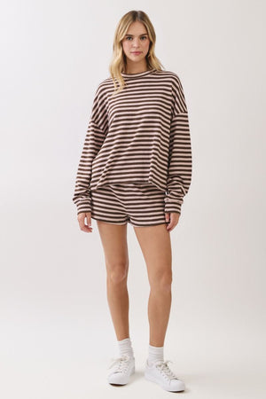 TCEC Women's Shorts Relaxed Fit Stripe Shorts