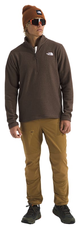 THE NORTH FACE Mens Jackets North Face Textured Cap Rock Quarter-Zip Long-Sleeve Fleece Pullover