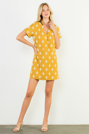 THML Women's Dresses Short Sleeve Detailed Dress