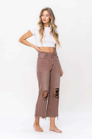 Vervet by Flying Monkey Women's Jeans Vervet 90'S Vintage Crop Flare Jean || David's Clothing