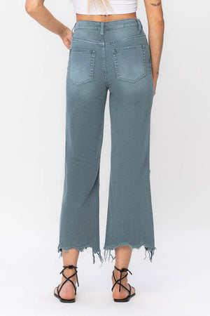 Vervet by Flying Monkey Women's Jeans Vervet 90's Vintage Super High Rise Crop Flare Jeans || David's Clothing