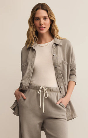 Z SUPPLY Women Jackets RETREAT / XS Z Supply All Day Knit Leopard Jacket || David's Clothing ZJ253257