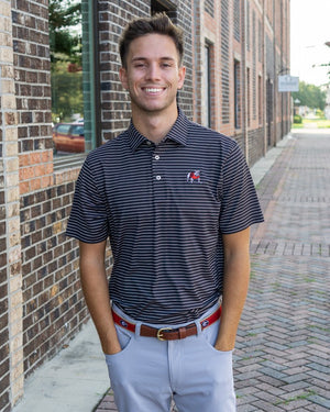 Zeppro Men's Belts Zeppro University of Georgia Ribbon Belt - Red || David's Clothing