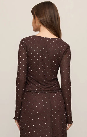 Z Supply Amara Polka Dot Mesh Top