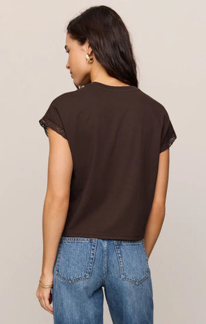 Z Supply Marika Lace Trim Muscle Tee