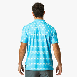 AFTCO MFG Men's Polo Aftco Boatbar Printed Performance Polo Shirt