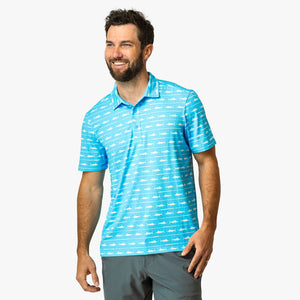 AFTCO MFG Men's Polo Aftco Boatbar Printed Performance Polo Shirt