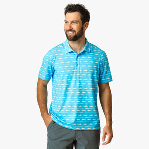 AFTCO MFG Men's Polo Aftco Boatbar Printed Performance Polo Shirt