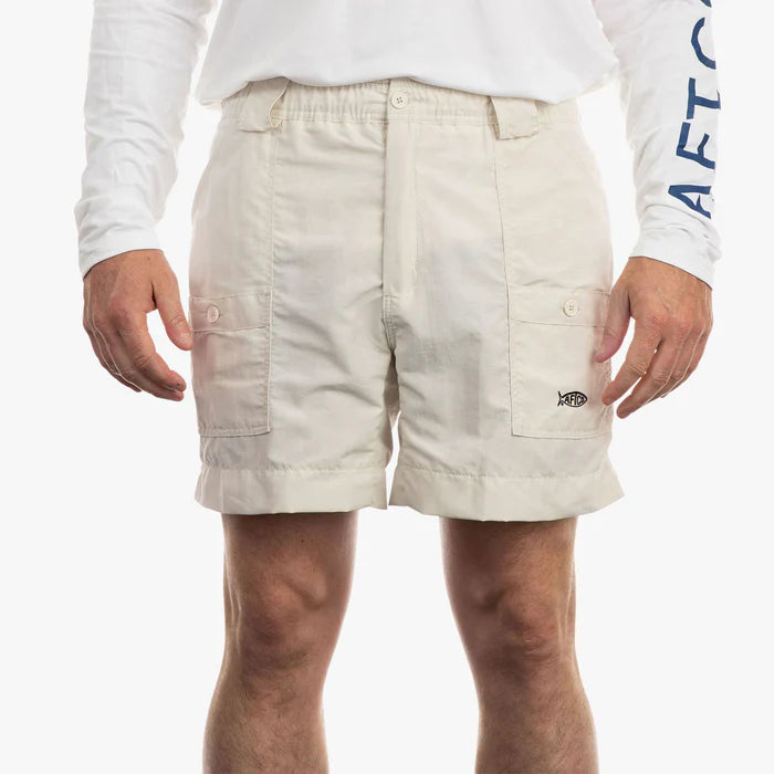 AFTCO MFG Men's Shorts Aftco Men's Original Fishing Shorts  6"- Natural || David's Clothing