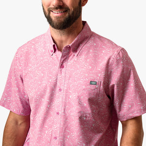 AFTCO MFG Men's Sport Shirt Aftco Boatbar SS Button Down Shirt