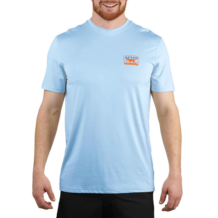 AFTCO MFG Men's Tees AIRY BLUE / S Aftco Fetch UVX SS Sun Protection Shirt || David's Clothing M60190AIRB
