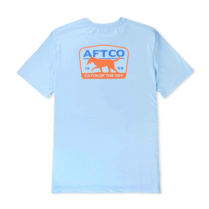 AFTCO MFG Men's Tees AIRY BLUE / S Aftco Fetch UVX SS Sun Protection Shirt || David's Clothing M60190AIRB