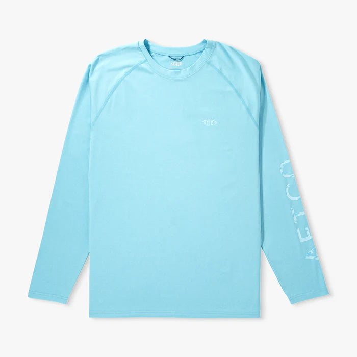 AFTCO MFG Men's Tees SPLISH SPLASH HEATHER / S Aftco Samurai LS Sun Protection Shirt M61126SPSH