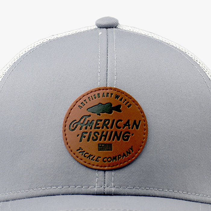 AFTCO MFG Youth Hats GRAY Aftco Youth Lemonade Leather Trucker Hat BC1032GRA