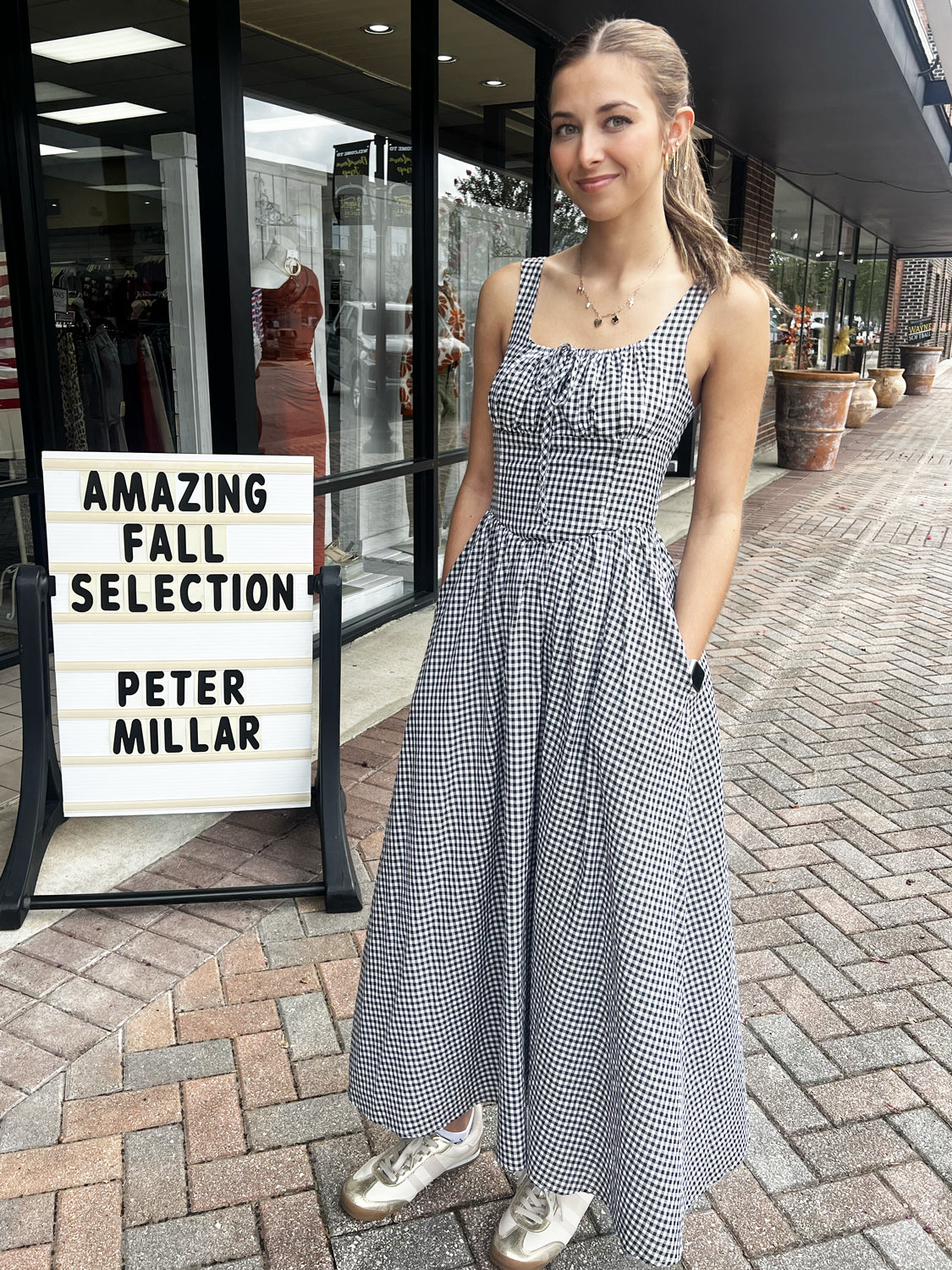 knee length dresses for ladies Gingham Corset Maxi Dress knee length dresses for ladies Gingham Corset Maxi Dress