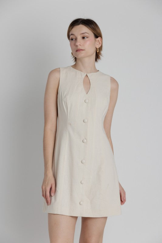 AUREUM Women's Dresses Keyhole Mini Dress