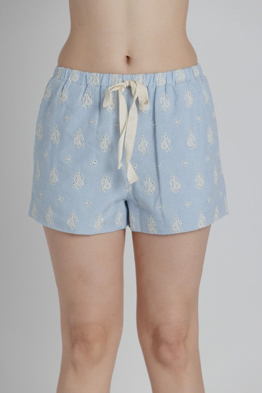 AUREUM Women's Shorts Floral Embroidered Shorts