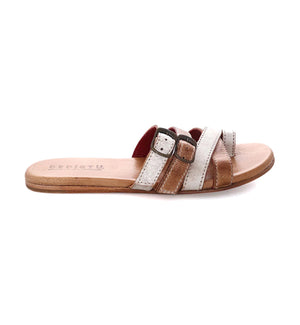 BED STU Women's Shoes NECTAR TAN LUX / 5.5 Bed Stu Women's Hilda Strappy Leather Slide || David's Clothing F373048N