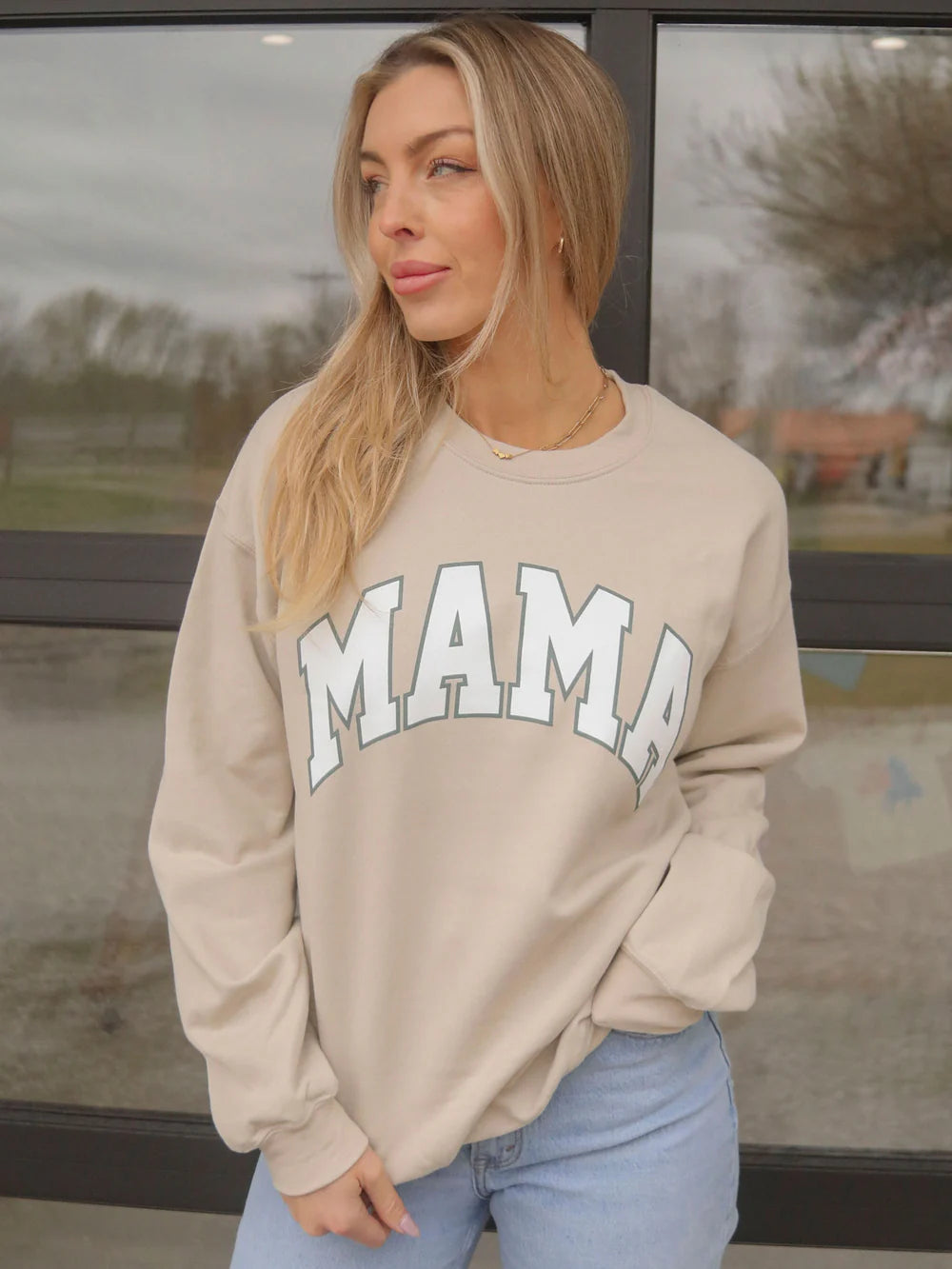 CHARLIE SOUTHERN Women's Sweater Charlie Southern Mama Collegiate Sweatshirt || David's Clothing