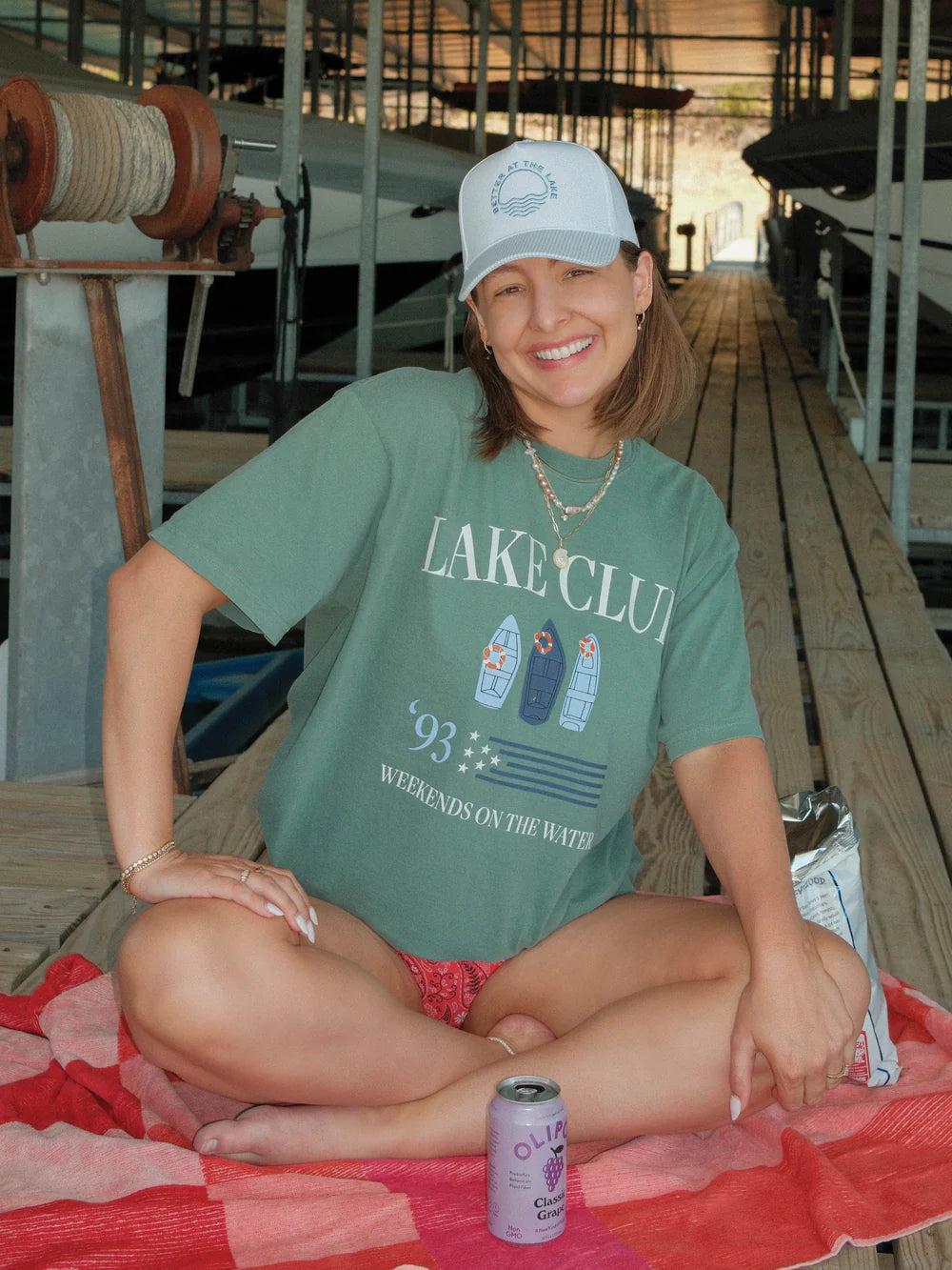 CHARLIE SOUTHERN Women's Tee Charlie Southern Lake Club Tee