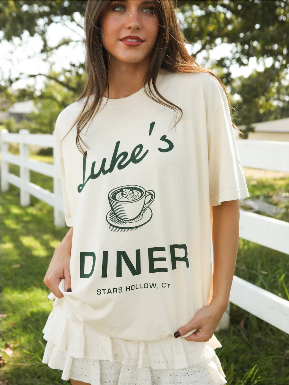 CHARLIE SOUTHERN Women's Tee Friday + Saturday Lukes Diner Tee || David's Clothing