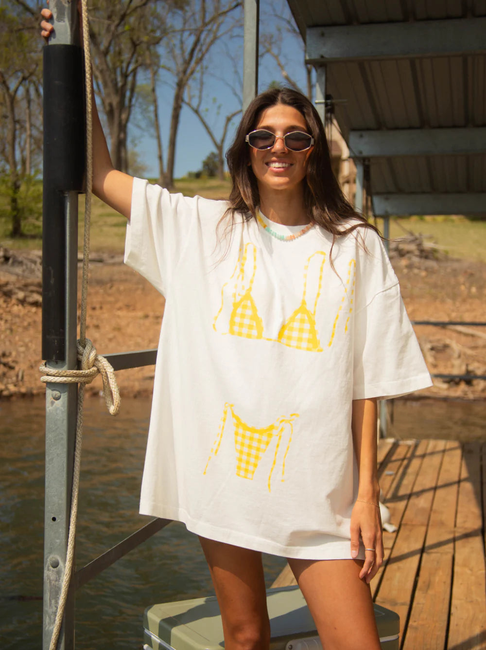 CHARLIE SOUTHERN Women's Tee YELLOW / S Charlie Southern Bikini Tee BIKINITEEGING