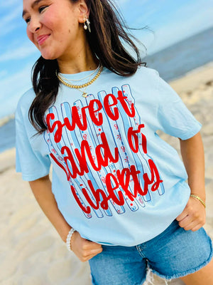 DASH FORWARD Sweet Land Of Liberty Striped Tee