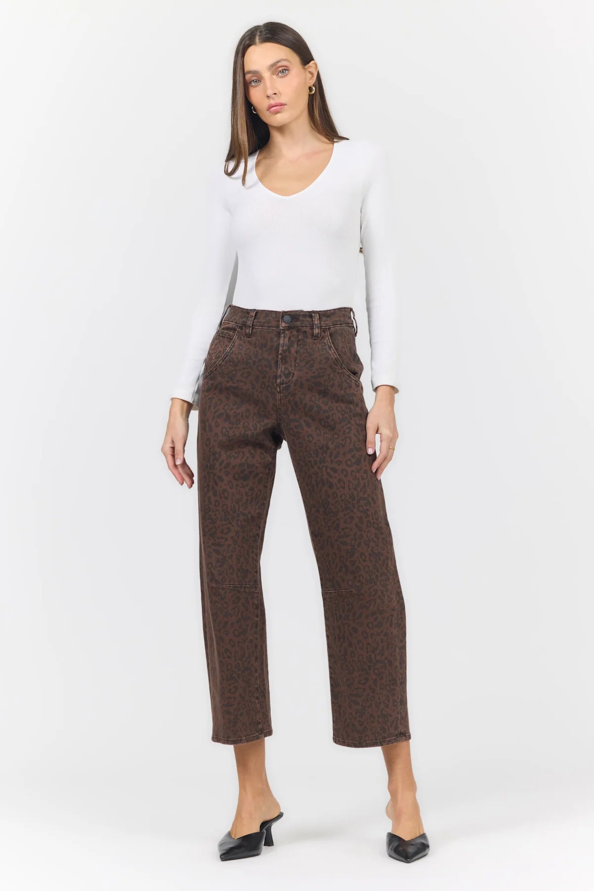 DEAR JOHN DENIM Women's Jeans Dear John Lasso Jean Brown Leopard