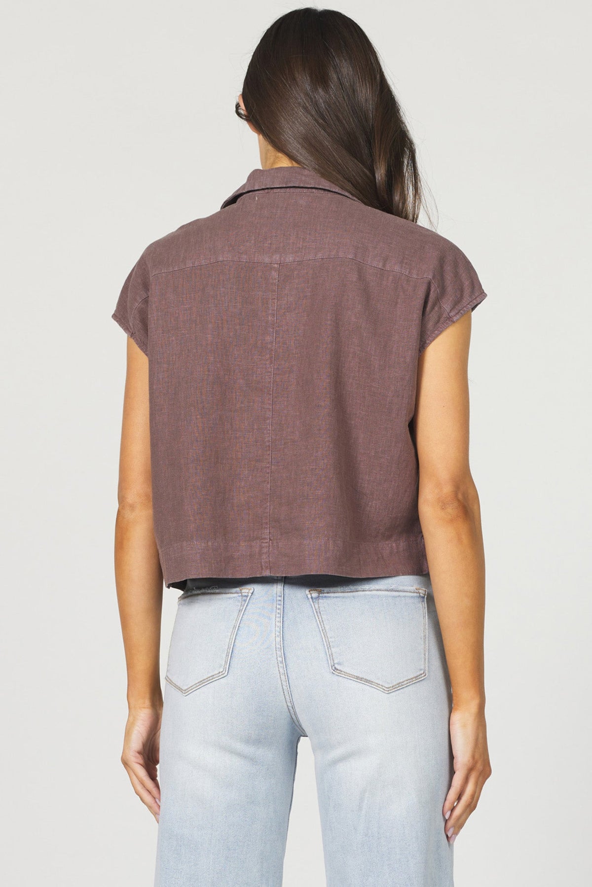 DEAR JOHN DENIM Women's Top Dear John Cruz Button-Up Boxy Fit Camp Shirt || David's Clothing