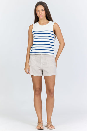 DEAR JOHN DENIM Women's Top Dear John Jett Tank Cream Navy Stripe