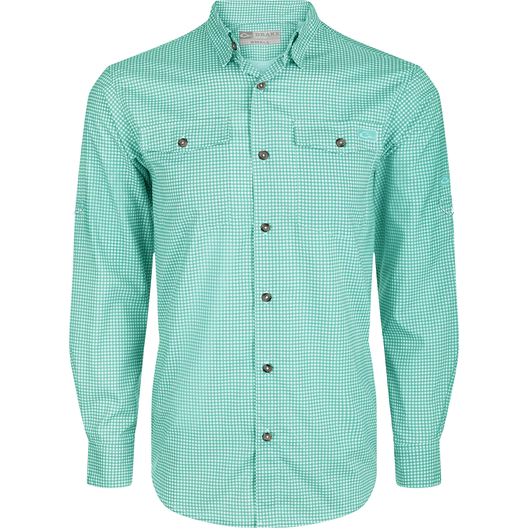 DRAKE CLOTHING CO. Men's Sport Shirt Drake Frat Gingham Check Shirt L/S || David's Clothing