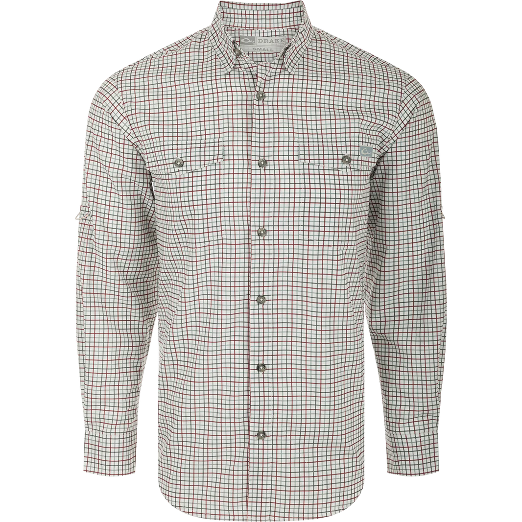 DRAKE CLOTHING CO. Men's Sport Shirt Drake Frat Tattersall Shirt L/S || David's Clothing