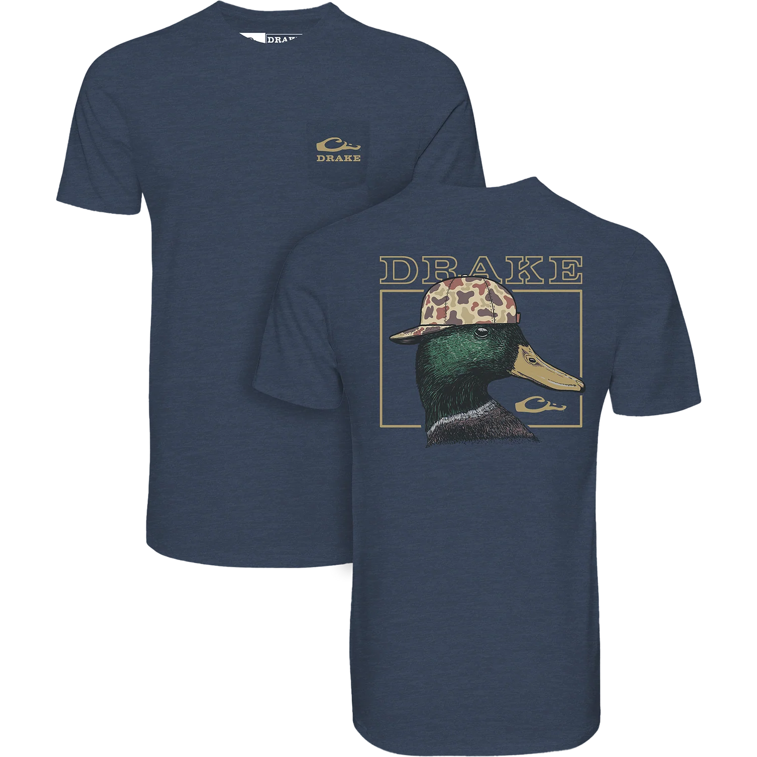 DRAKE CLOTHING CO. Men's Tees SPELL / S Drake Back Cap Mallard T-Shirt DT0300SPB