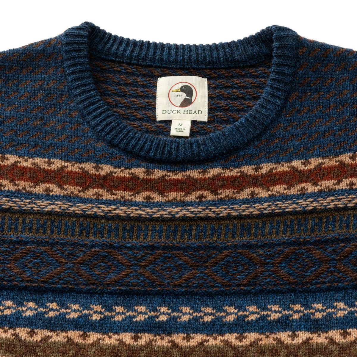DUCK HEAD Men's Pullovers Duck Head Birch Fair Isle Crewneck Sweater