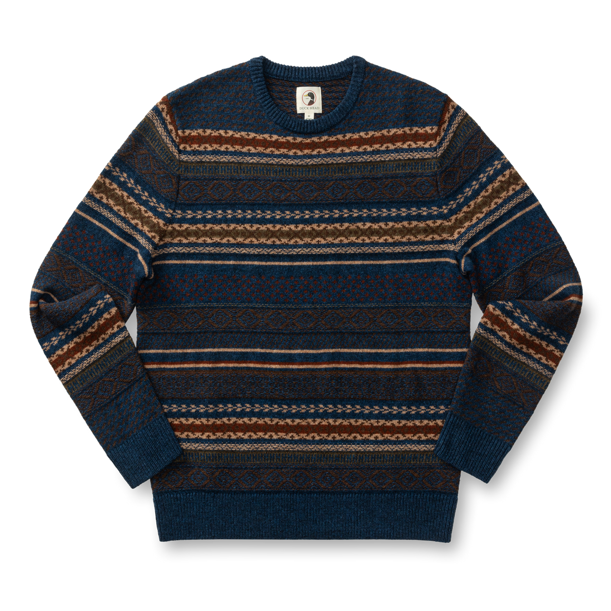 DUCK HEAD Men's Pullovers Duck Head Birch Fair Isle Crewneck Sweater
