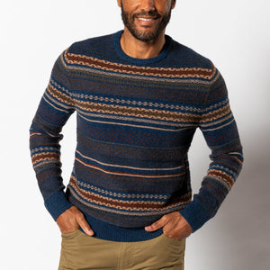 DUCK HEAD Men's Pullovers Duck Head Birch Fair Isle Crewneck Sweater