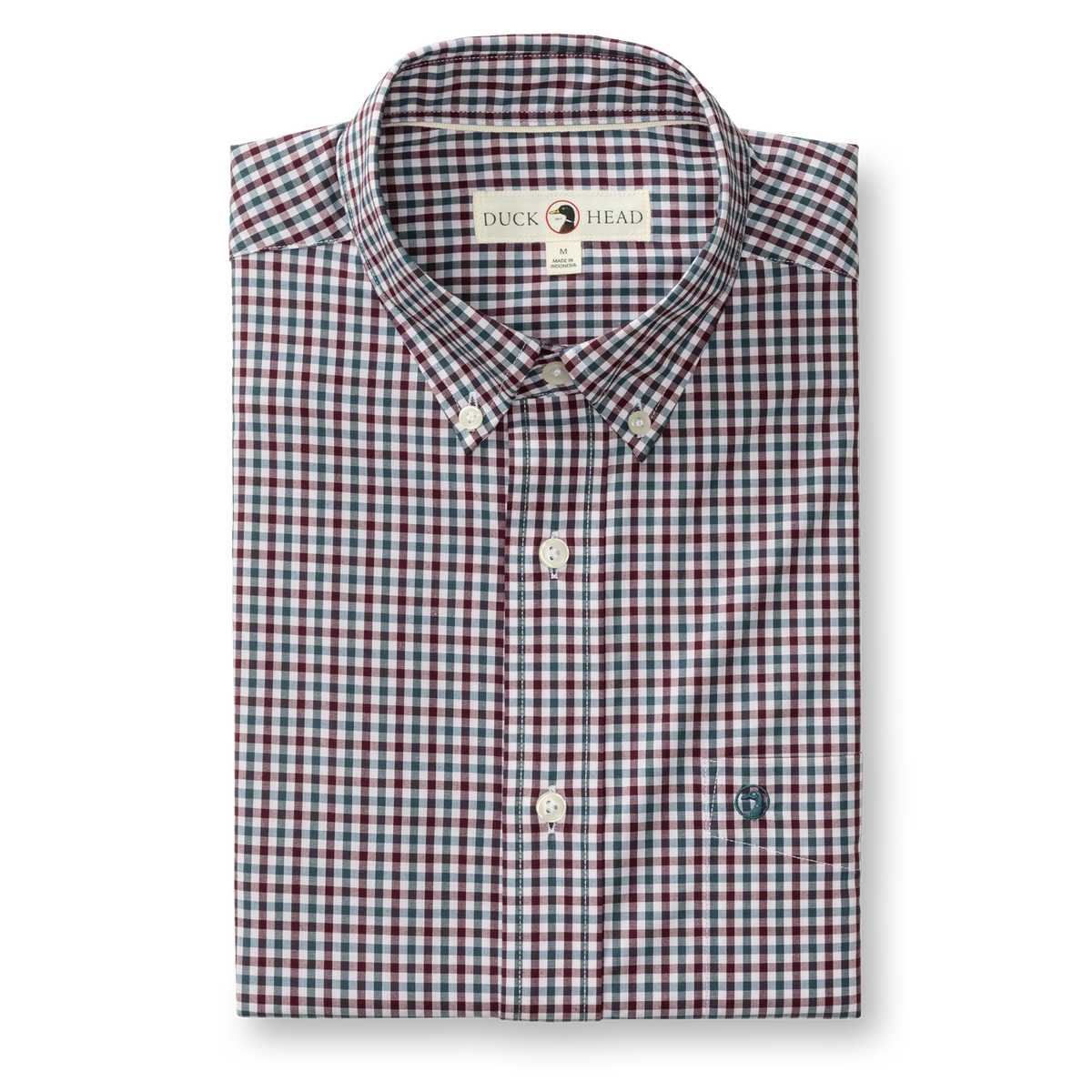 duck head dress shirts Duck Head Cotton Twill Sport Shirt- Baley Plaid Maritime Blue XL