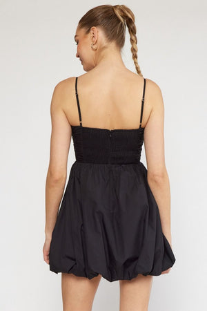 ENTRO INC 25-Women's Dresses Square Neck Spaghetti Strap Mini Dress || David's Clothing