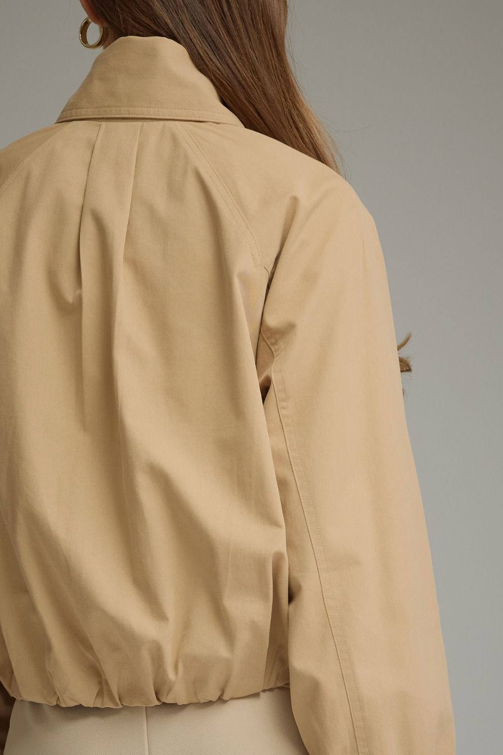 ENTRO INC Women Jackets Solid Long Sleeve Cropped Jacket