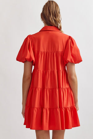 ENTRO INC Women's Dresses Short Sleeve Button Up Dress || David's Clothing