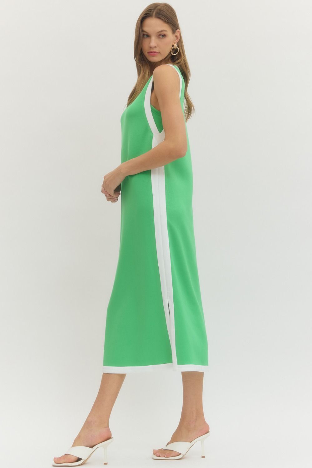 scuba midi dress Goddiva Scuba & Velvet Satin Halterneck Midi Dress With Back Sash