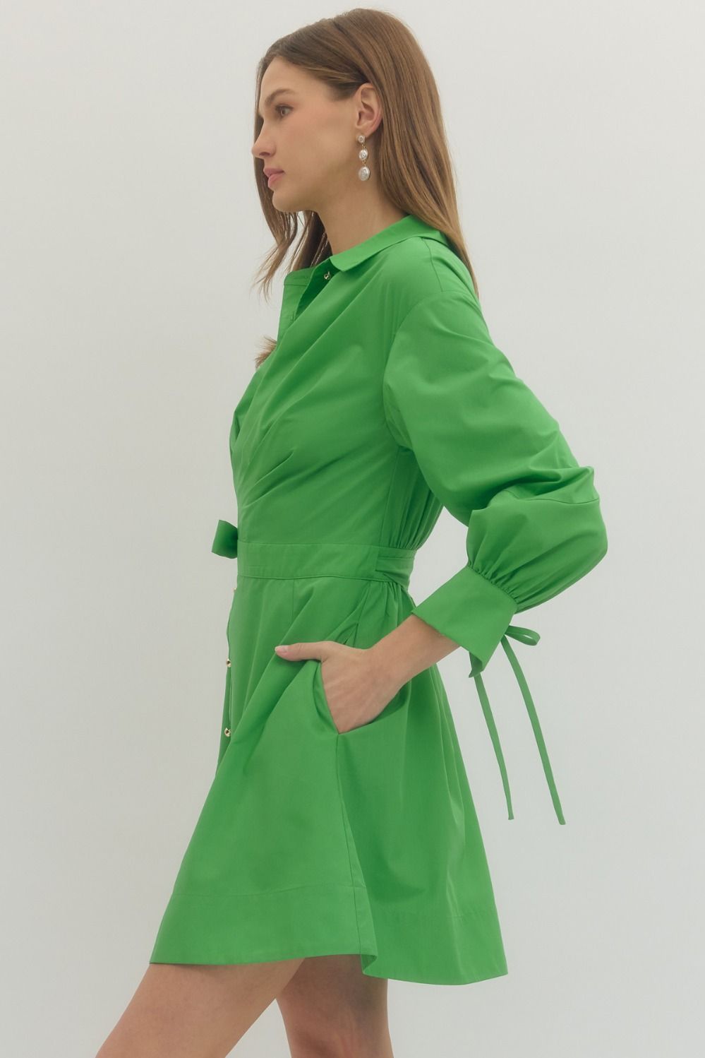 ENTRO INC Women's Dresses Tie Waist Mini Dress