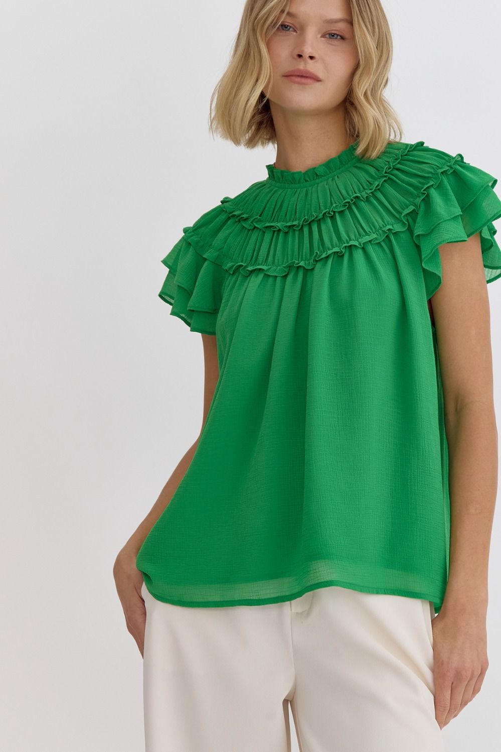 entro ruffle top