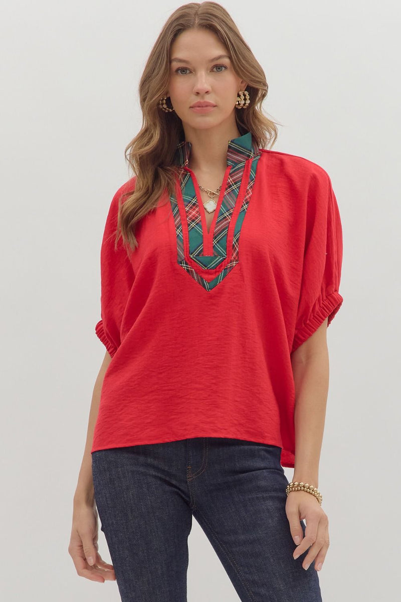 Entro Woven Dolman Sleeve Top main image 0