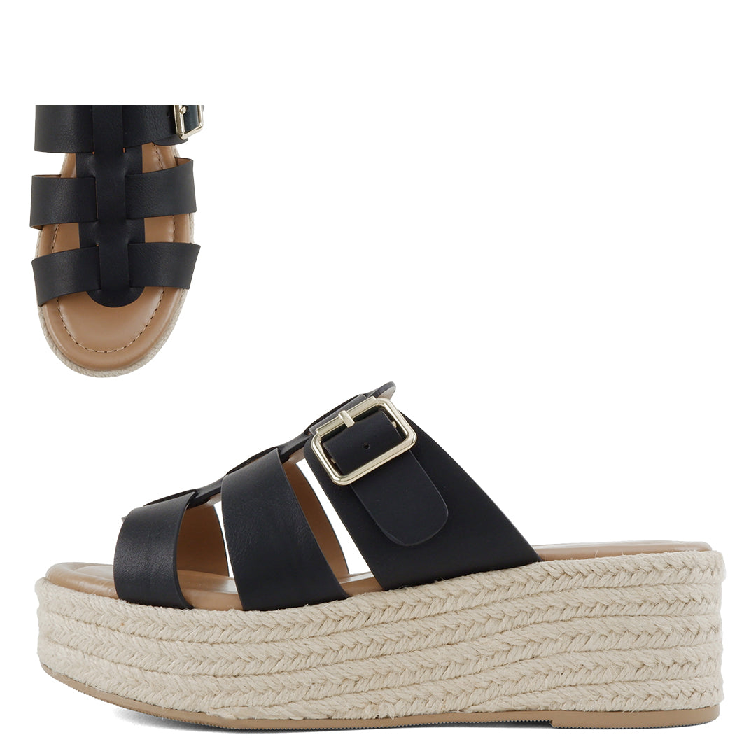 FORTUNE DYNAMIC Women's Shoes BLACK / 5.5 Judy Wedge From Soda JUDY