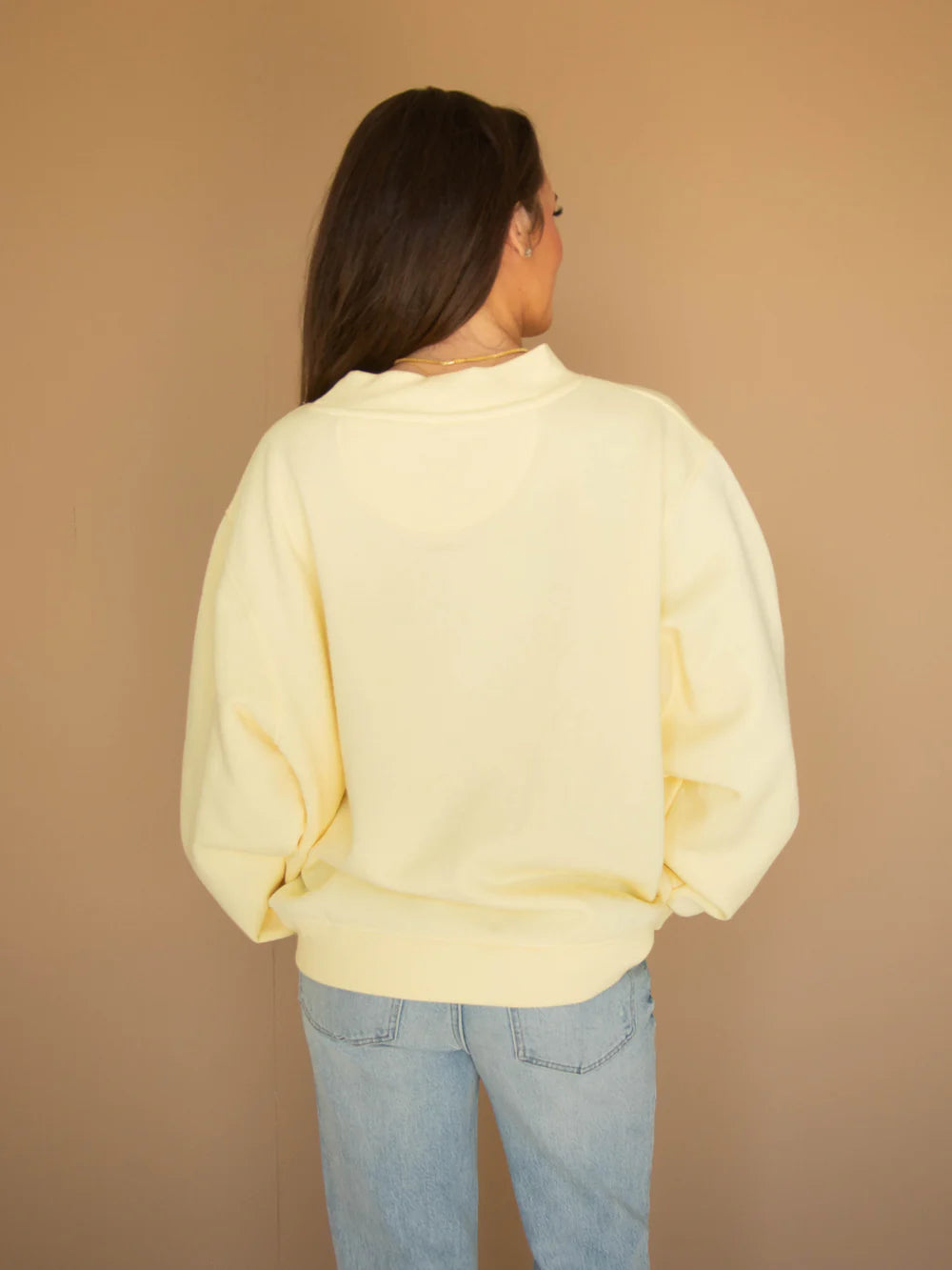 FRIDAY AND SATUR Women's Sweatshirt Friday + Saturday Mother Mockneck Butter Yellow