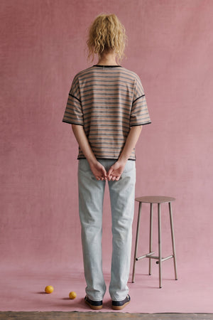 HEYSON Women's Tee Vintage Stripe Relaxed Tee