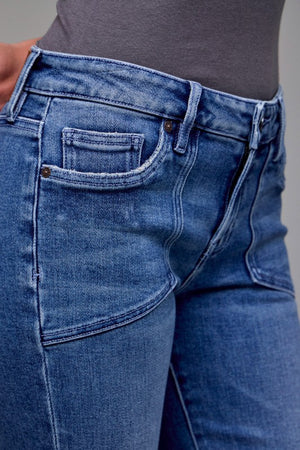 HIDDEN JEANS Women's Jeans Hidden Jeans Medium Wash Stretch Fashion Low Rise Flare