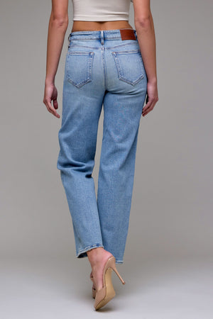 HIDDEN JEANS Women's Jeans Hidden Jeans Vintage Wash Stretch Mid Rise Classic Straight